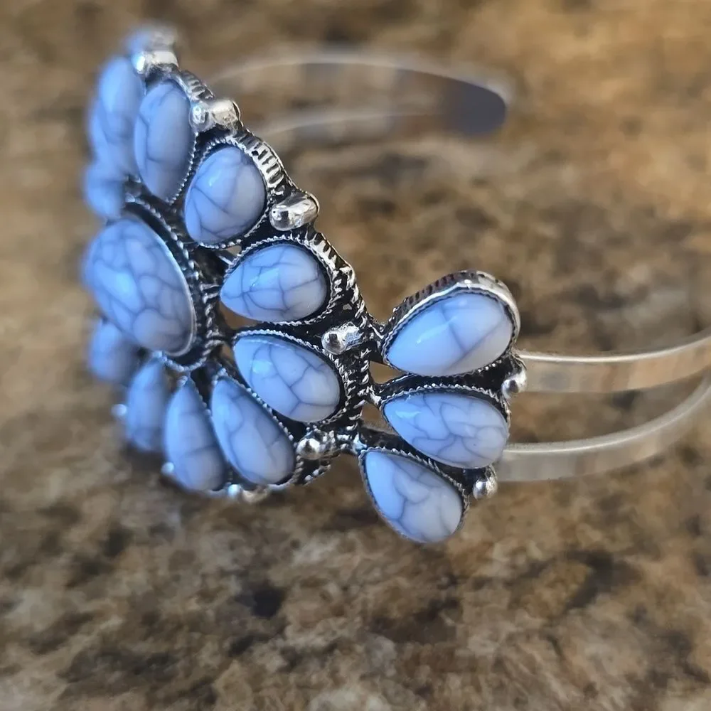 Bracelet White Turquoise Bangle